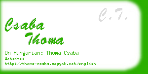 csaba thoma business card